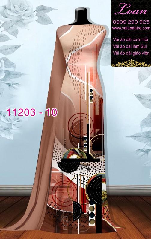 Vải áo dài hoa 3D
