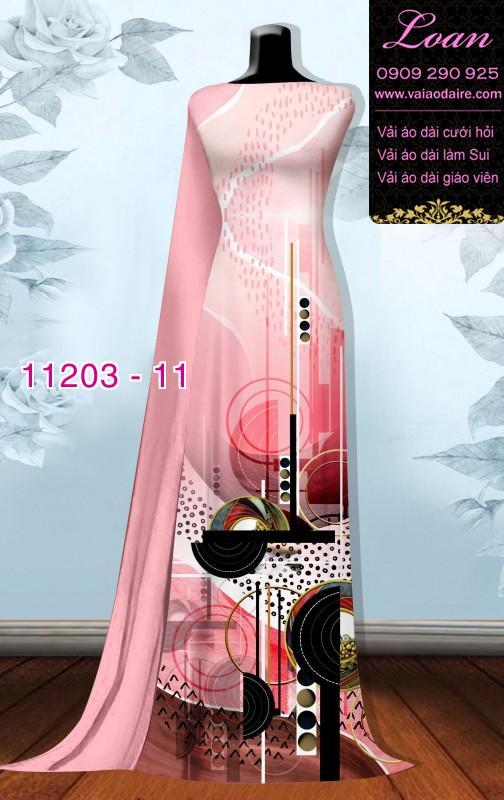 Vải áo dài hoa 3D