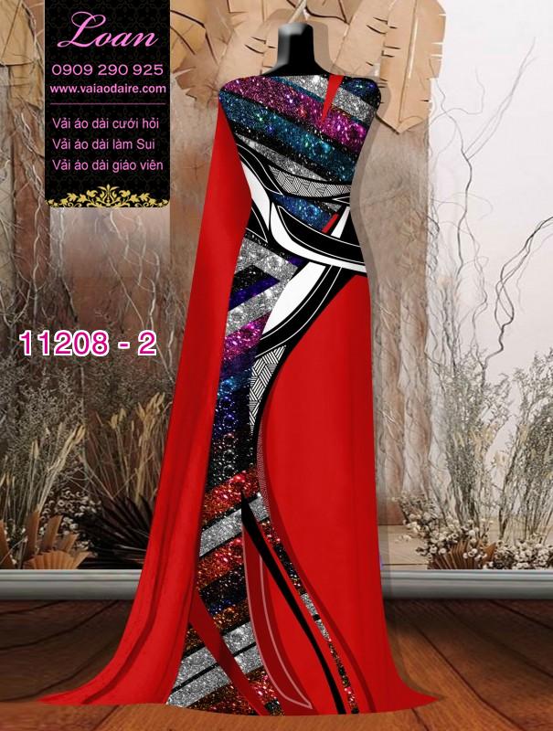 Vải áo dài hoa 3D