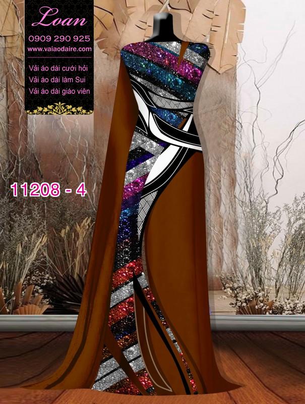 Vải áo dài hoa 3D