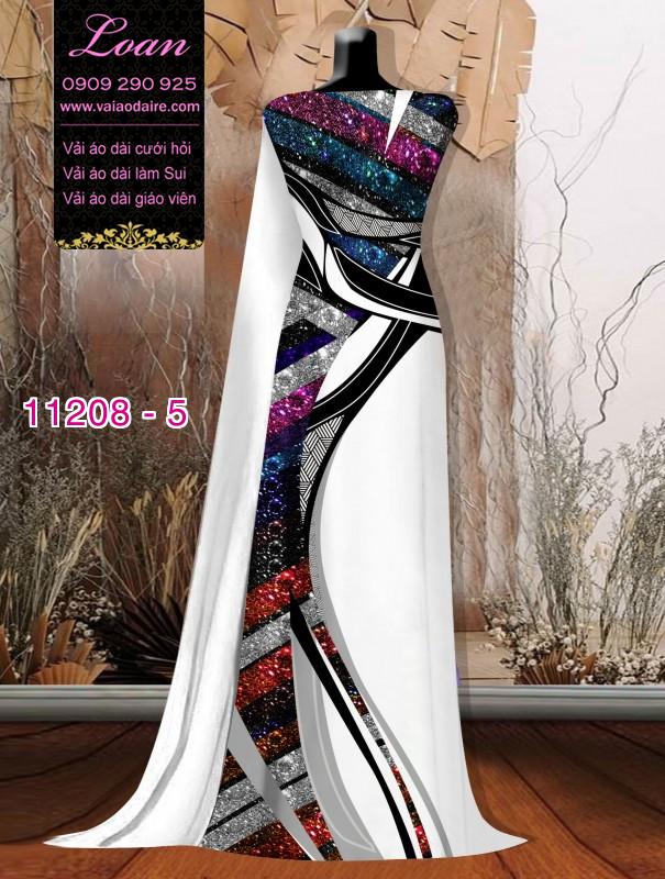 Vải áo dài hoa 3D