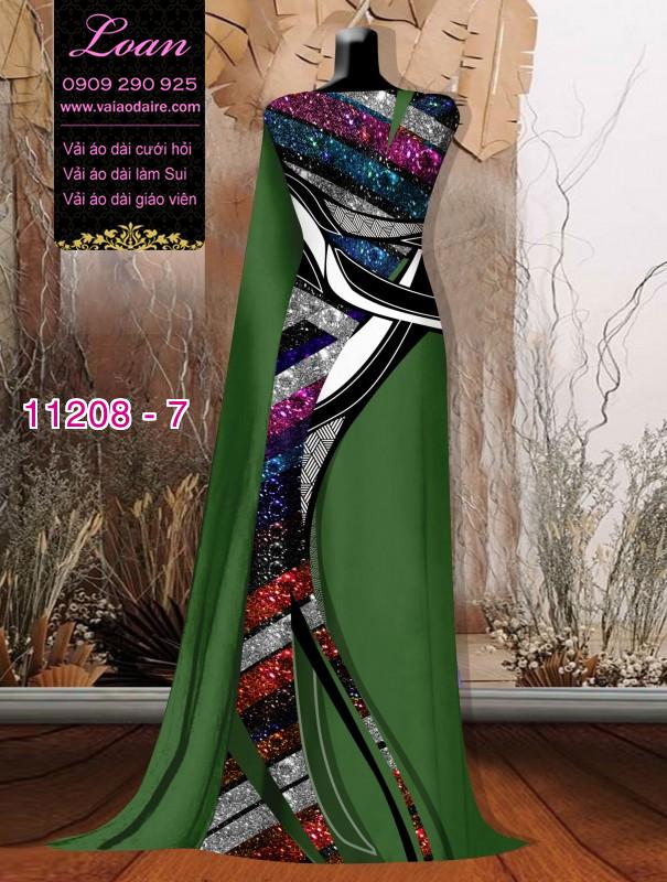 Vải áo dài hoa 3D