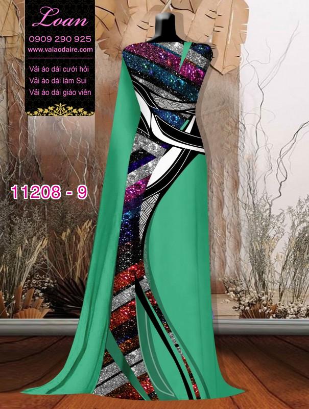 Vải áo dài hoa 3D