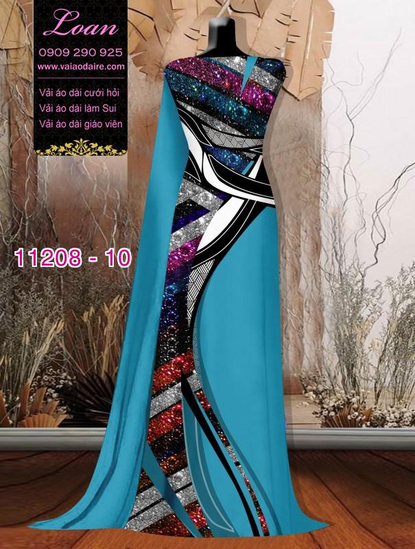 Vải áo dài hoa 3D