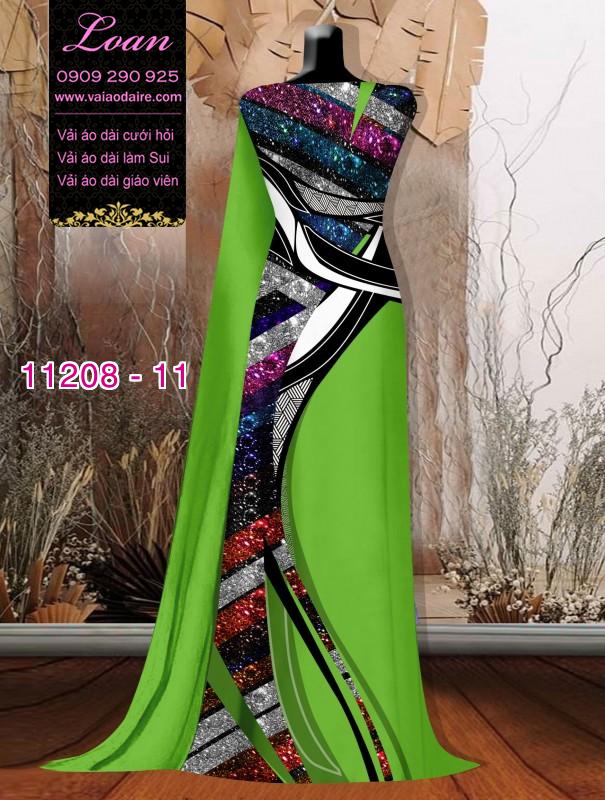 Vải áo dài hoa 3D