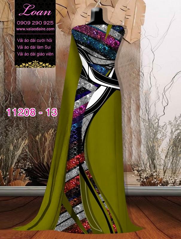 Vải áo dài hoa 3D