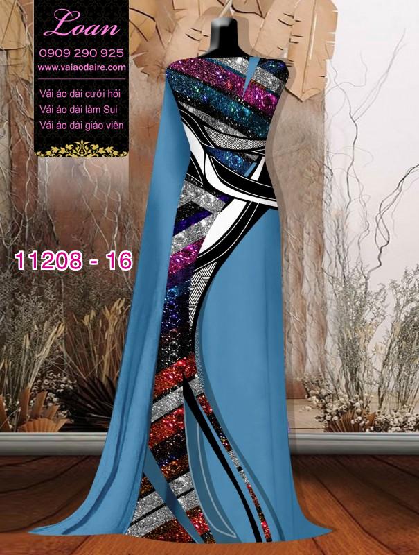 Vải áo dài hoa 3D