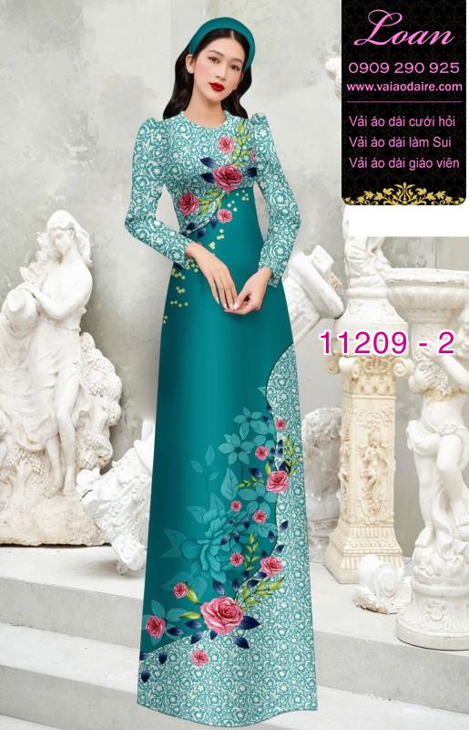 Vải áo dài hoa 3D