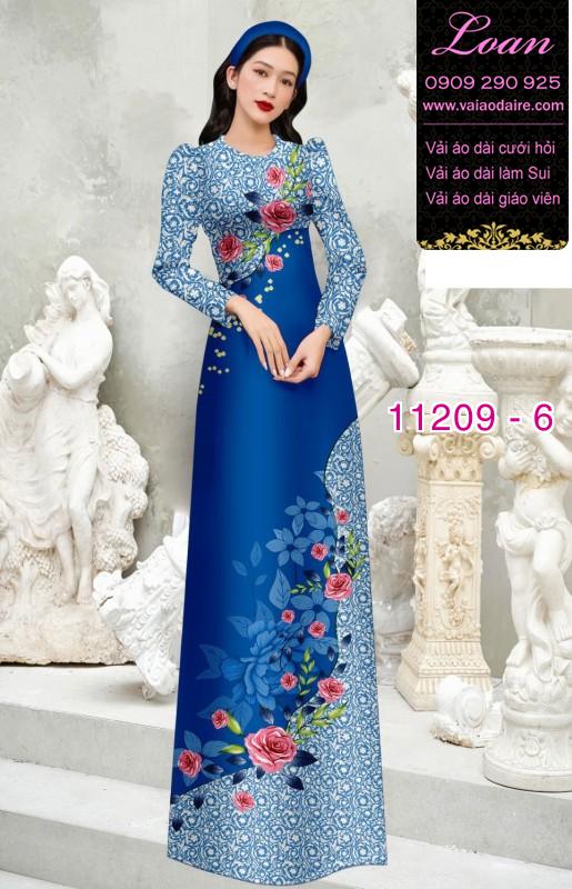 Vải áo dài hoa 3D