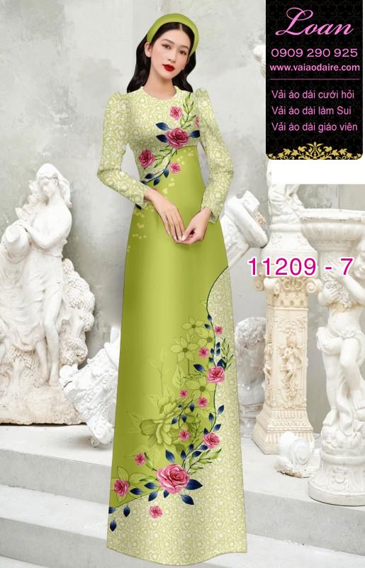 Vải áo dài hoa 3D