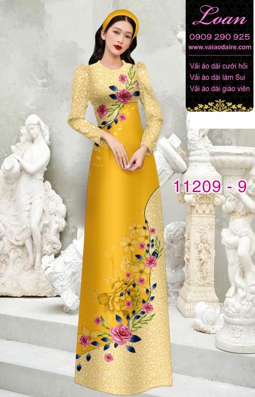 Vải áo dài hoa 3D