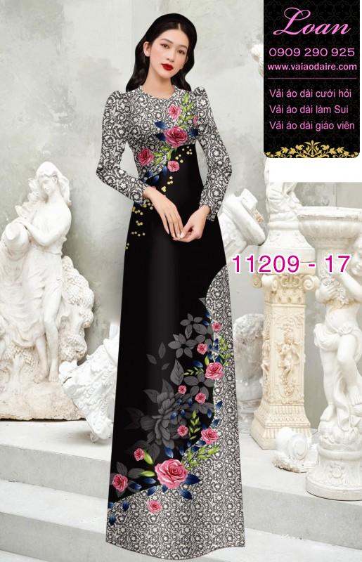 Vải áo dài hoa 3D
