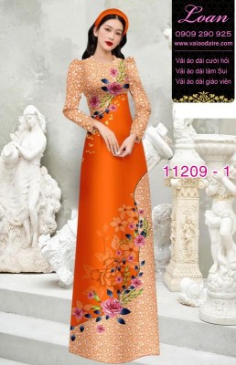 Vải áo dài hoa 3D-DT 11209