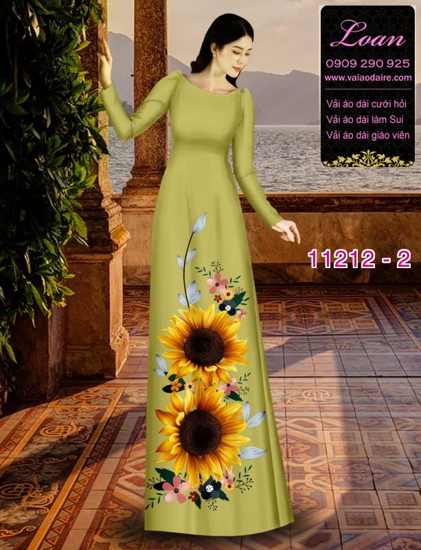 Vải áo dài hoa hướng dương