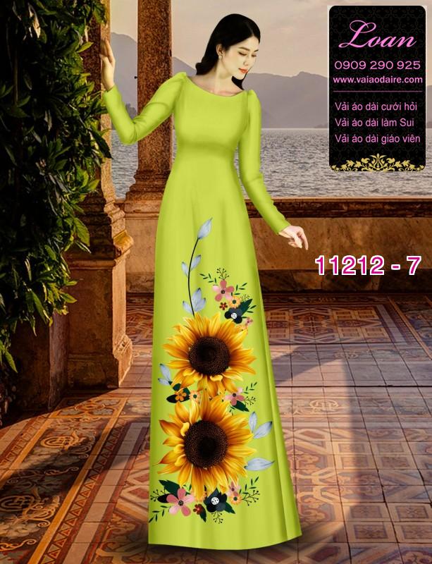 Vải áo dài hoa hướng dương