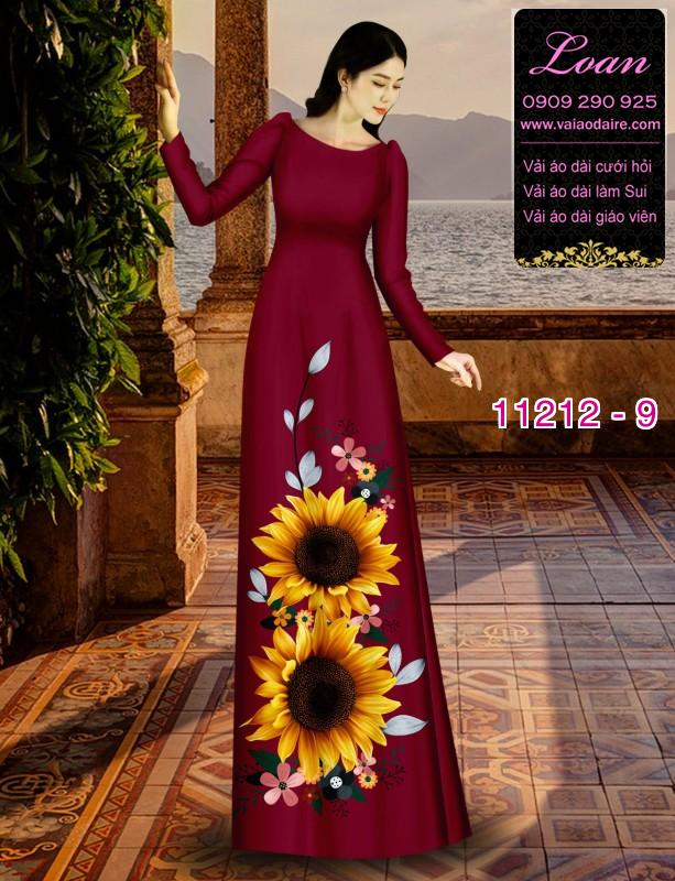 Vải áo dài hoa hướng dương