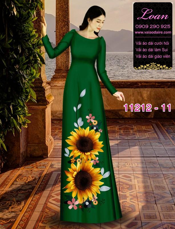 Vải áo dài hoa hướng dương