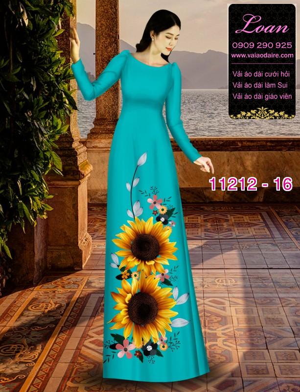 Vải áo dài hoa hướng dương