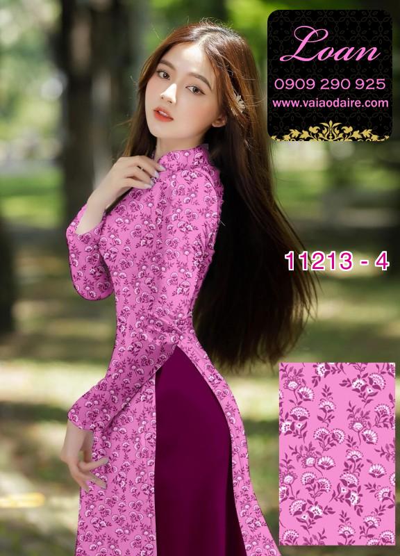 Vải áo dài hoa nhí Vải áo dài hoa nhí