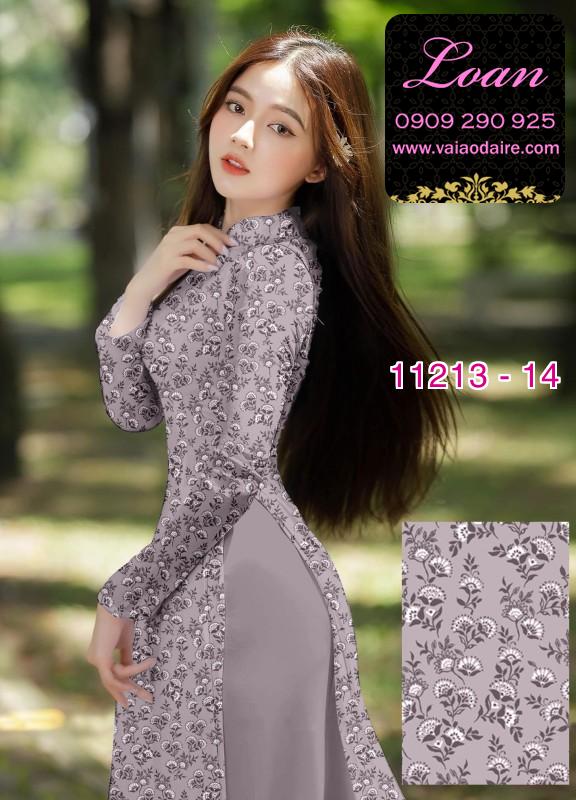 Vải áo dài hoa nhí Vải áo dài hoa nhí
