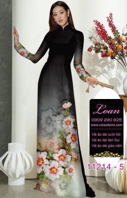 Vải áo dài hoa nhí-22025