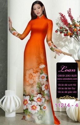Vải áo dài hoa nhí-22025