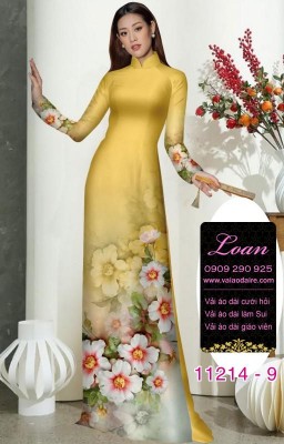 Vải áo dài hoa nhí-22025