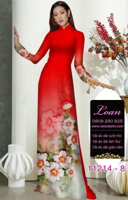 Vải áo dài hoa nhí-22025
