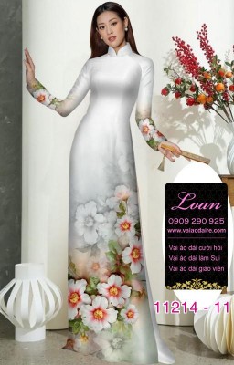 Vải áo dài hoa nhí-22025