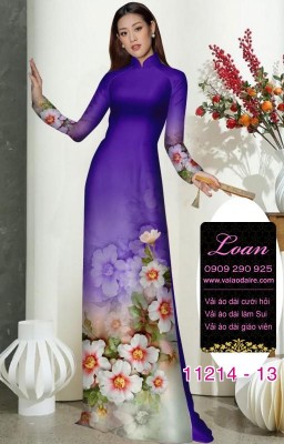 Vải áo dài hoa nhí-22025