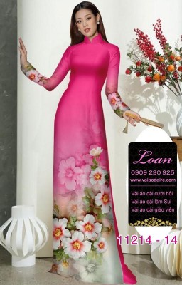 Vải áo dài hoa nhí-22025