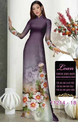 Vải áo dài hoa nhí-22025