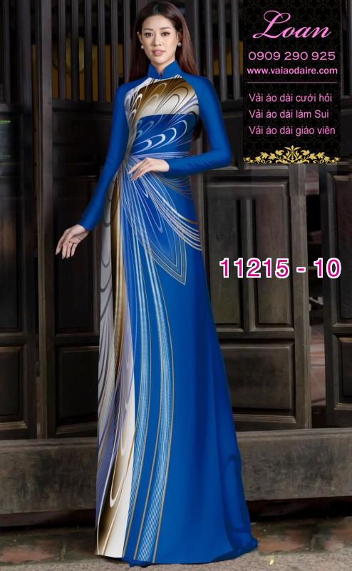 Vải áo dài hoa 3D