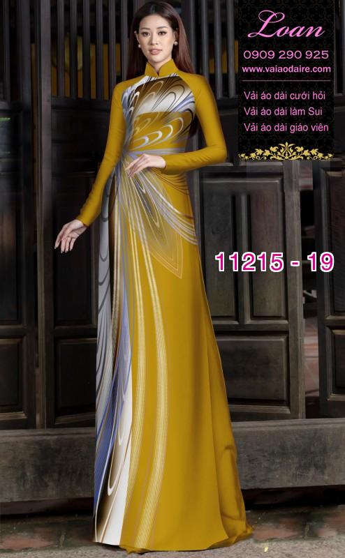 Vải áo dài hoa 3D
