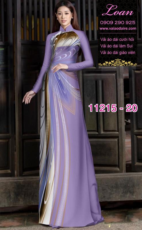 Vải áo dài hoa 3D