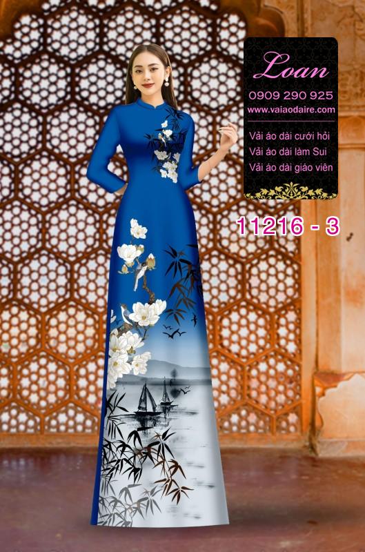 Vải áo dài phong cảnh