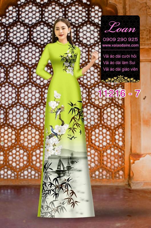 Vải áo dài phong cảnh