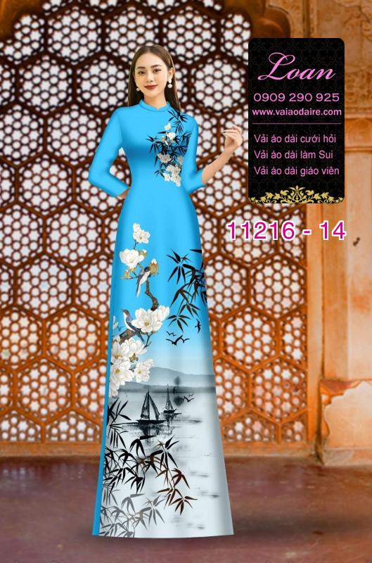 Vải áo dài phong cảnh
