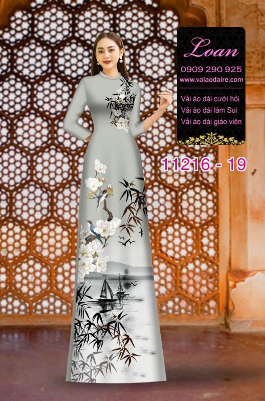 Vải áo dài phong cảnh