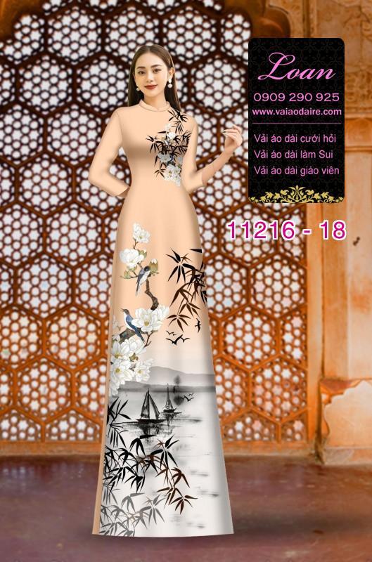 Vải áo dài phong cảnh