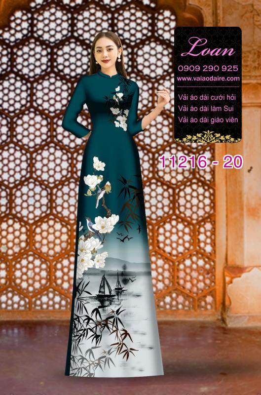 Vải áo dài phong cảnh