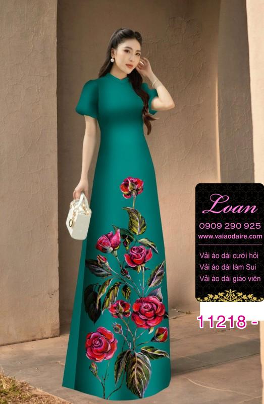 Vải áo dài hoa 3D Vải áo dài hoa 3D