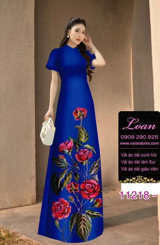 Vải áo dài hoa 3D Vải áo dài hoa 3D