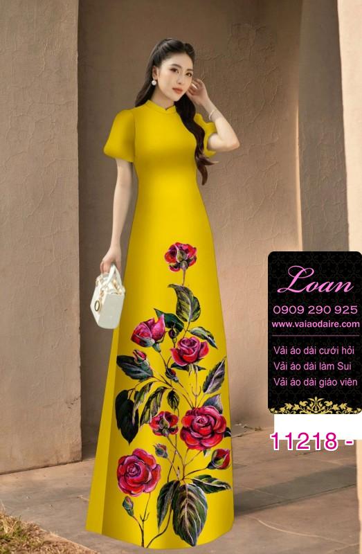 Vải áo dài hoa 3D Vải áo dài hoa 3D