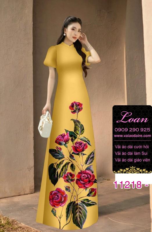 Vải áo dài hoa 3D Vải áo dài hoa 3D