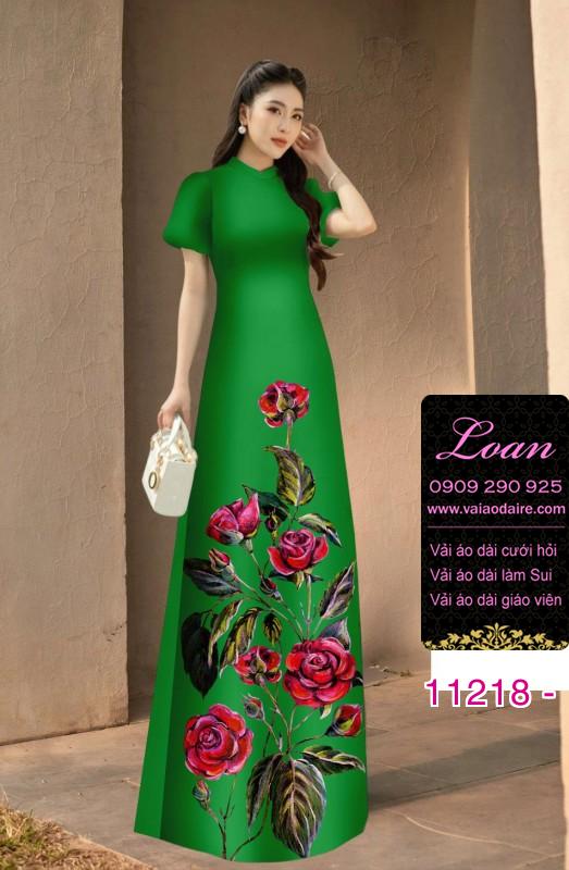 Vải áo dài hoa 3D Vải áo dài hoa 3D