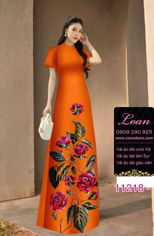 Vải áo dài hoa 3D Vải áo dài hoa 3D