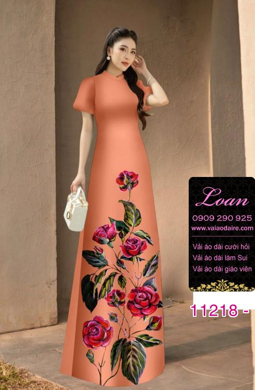 Vải áo dài hoa 3D Vải áo dài hoa 3D