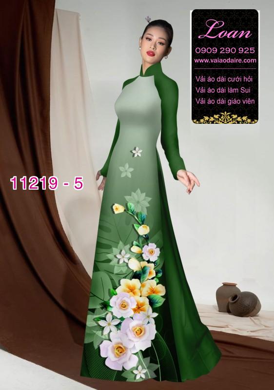 Vải áo dài hoa 3D Vải áo dài hoa 3D