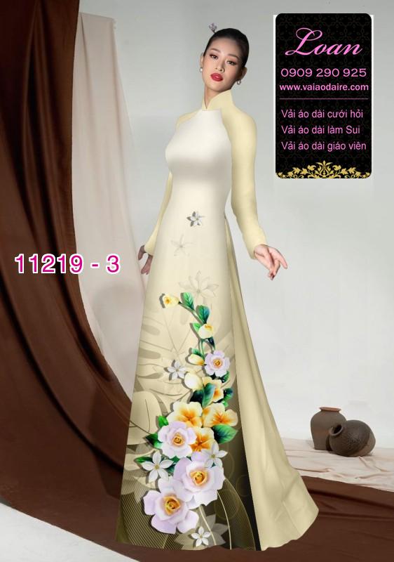 Vải áo dài hoa 3D Vải áo dài hoa 3D